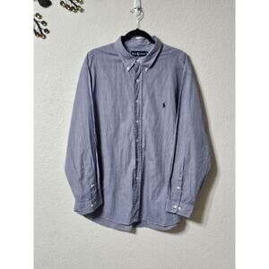 Ralph Lauren Shirt Mens 18 34/35 Classic Fit Button Down Long Sleeve Gingham